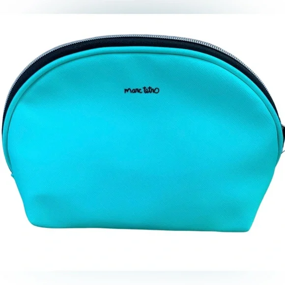 Marc Tetro NWT Aqua Teal Green French Bulldog Cosmetic Zippered Bag (P029) - Picture 4 of 7